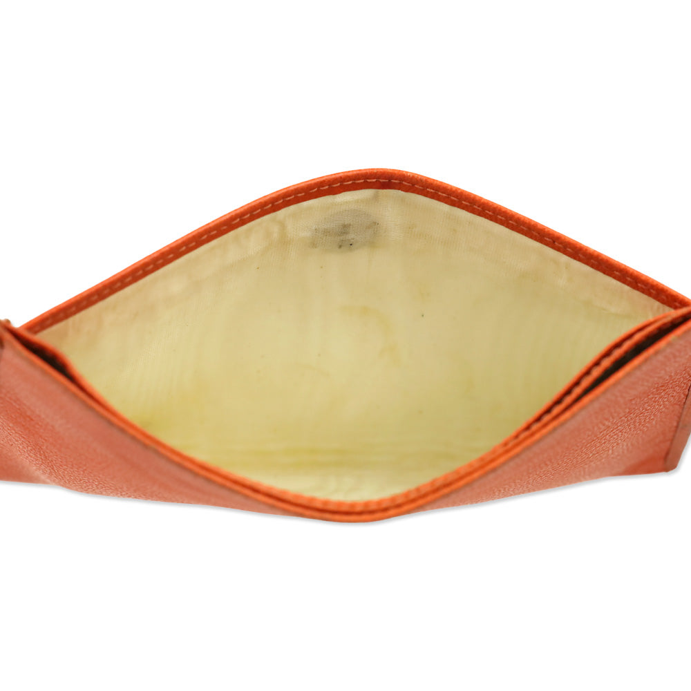 Chanel Vintage Orange Leather Card Holder