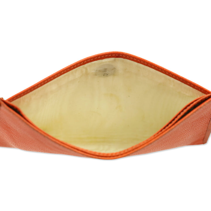 Chanel Vintage Orange Leather Card Holder