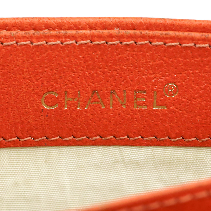 Chanel Vintage Orange Leather Card Holder