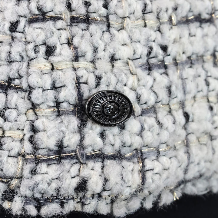 Chanel White Tweed Sleeveless Bustier Top