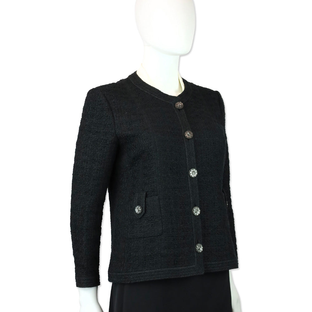 Chanel 2016 Cruise Paris-Seoul Fantasy Black Tweed Blazer