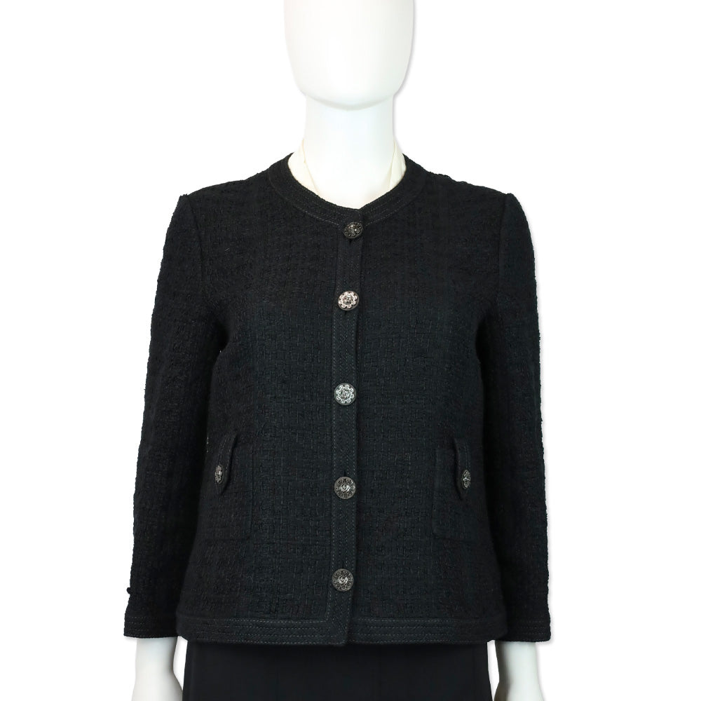 Chanel 2016 Cruise Paris-Seoul Fantasy Black Tweed Blazer