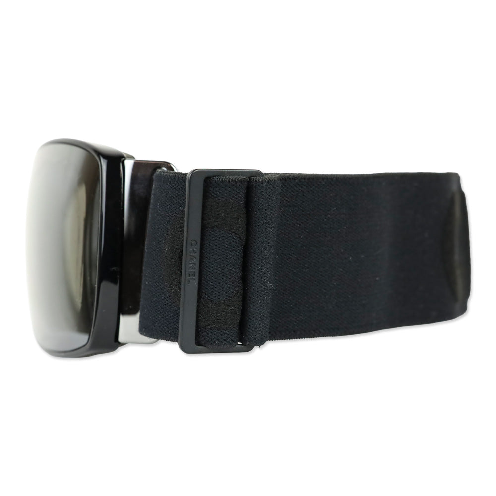 Chanel 2018 Black Technical Shield Ski Goggles