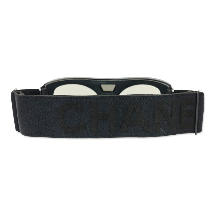 Chanel 2018 Black Technical Shield Ski Goggles