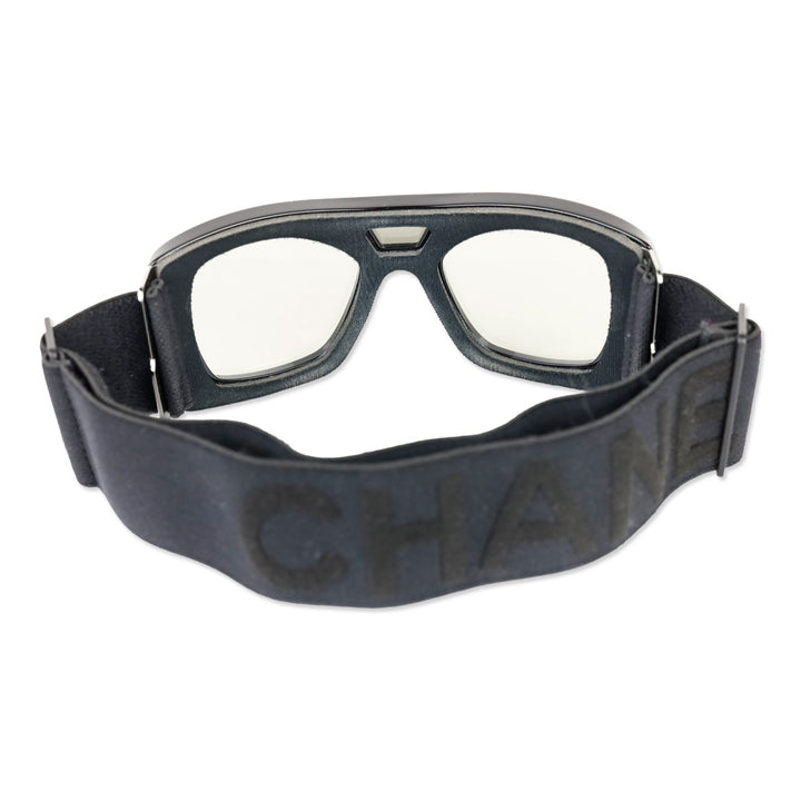 Chanel 2018 Black Technical Shield Ski Goggles
