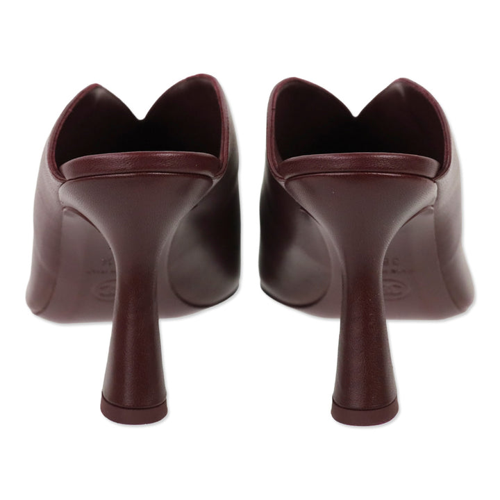 Chanel FW 2026 Dark Burgundy & Light Green Lambskin Mules