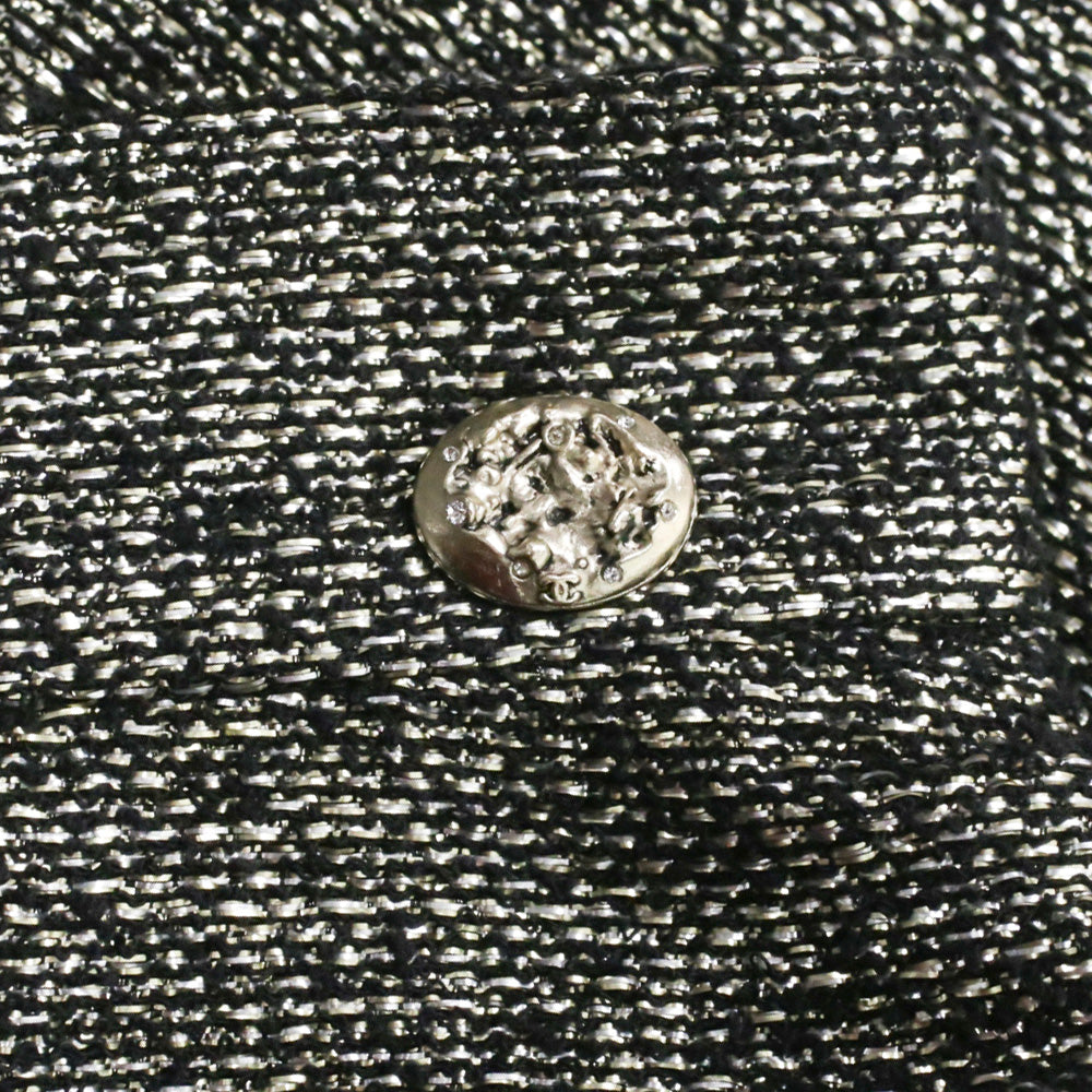 Chanel Metallic Gold Tweed Midi Skirt