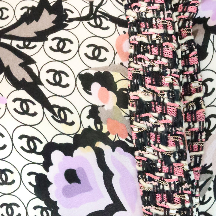 Chanel Spring 2004 CC Logo Tweed Button Up Blouse