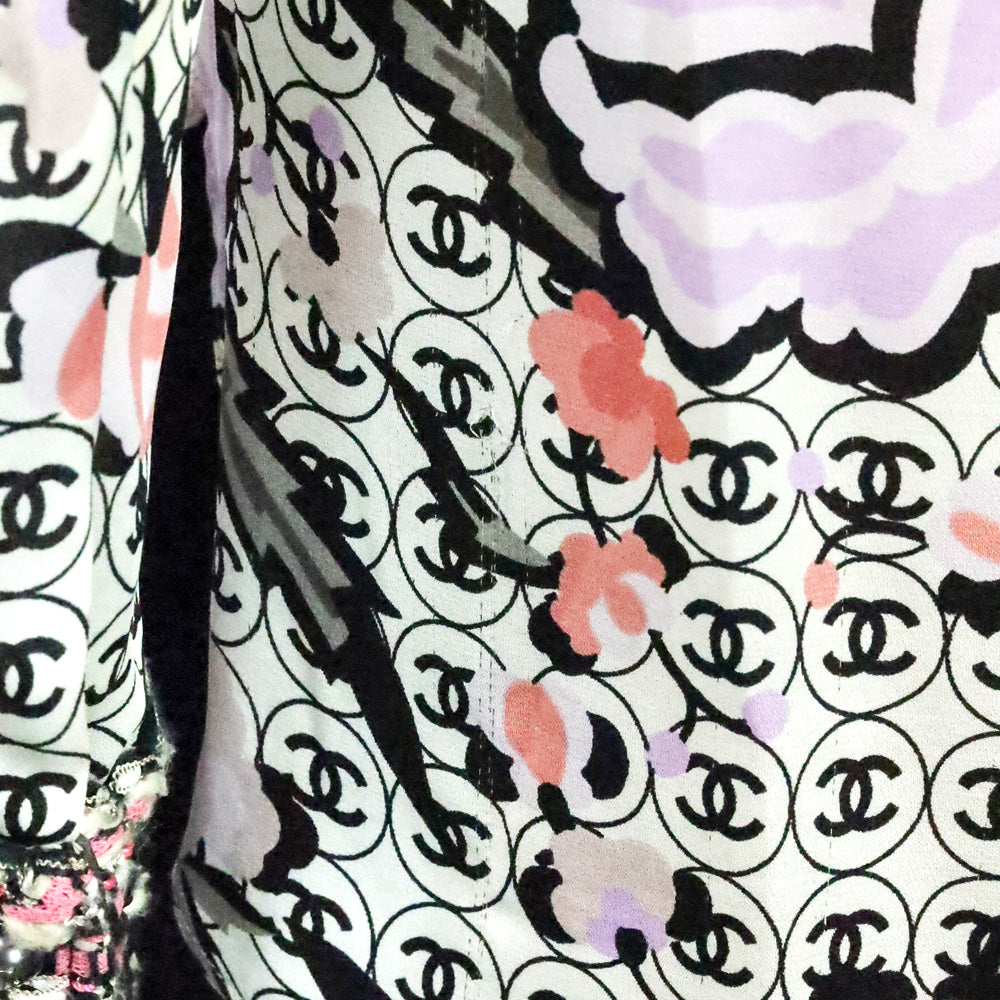 Chanel Spring 2004 CC Logo Tweed Button Up Blouse
