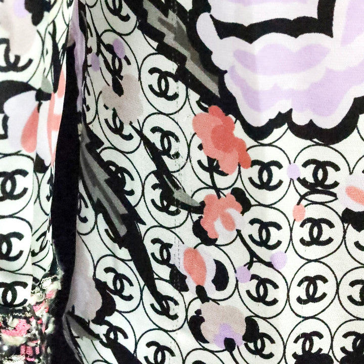Chanel Spring 2004 CC Logo Tweed Button Up Blouse