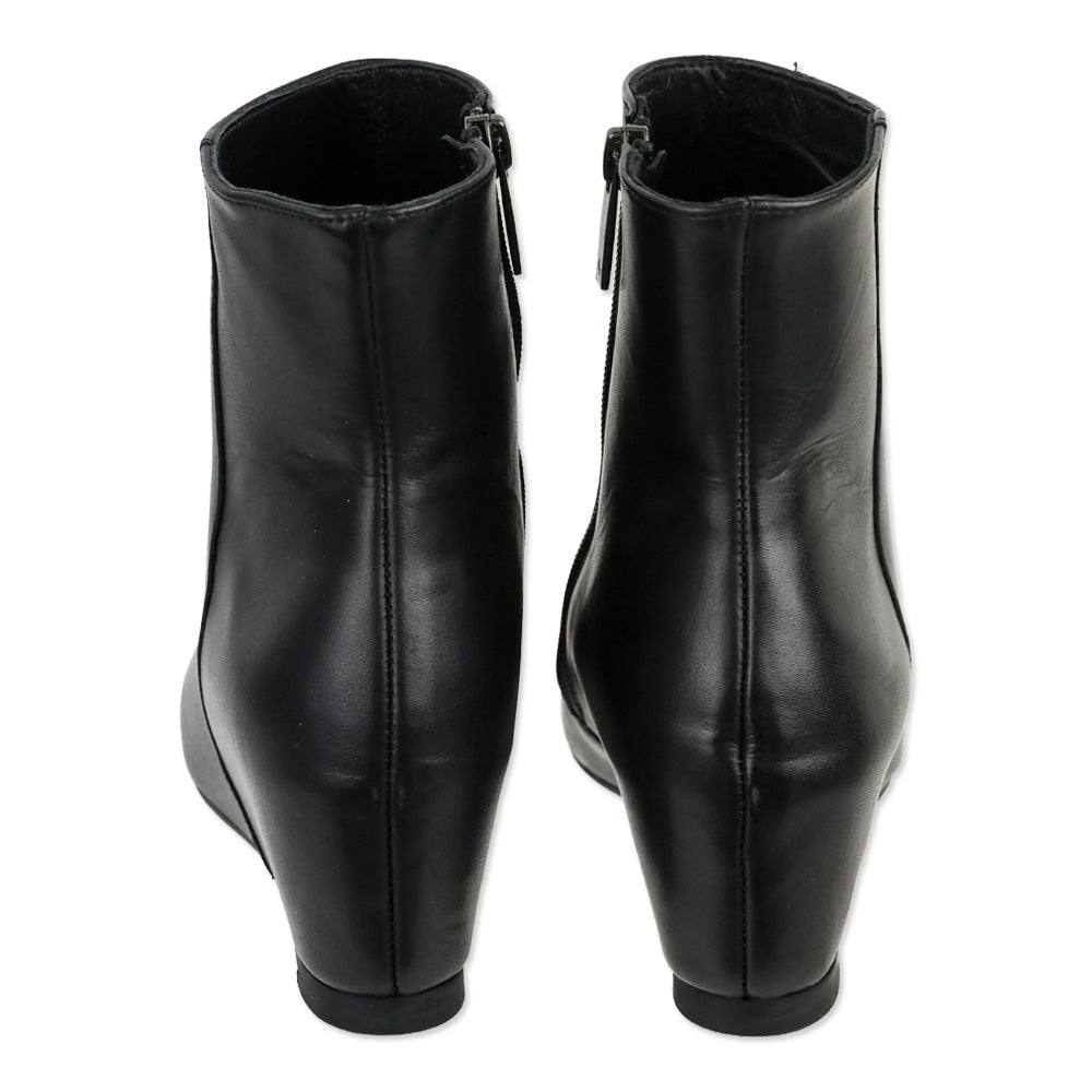 Charles David Dark Brown Leather Buckle Strap Parade Boot