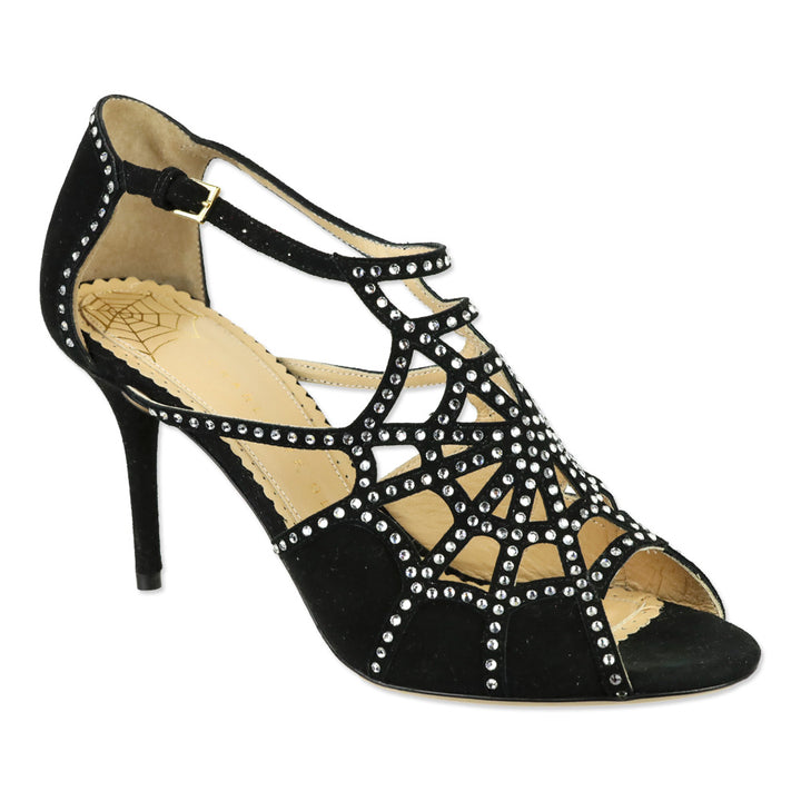 Charlotte Olympia Black Suede Lotte Sandals