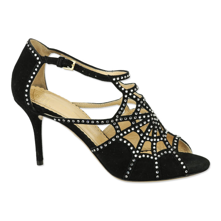 Charlotte Olympia Black Suede Lotte Sandals