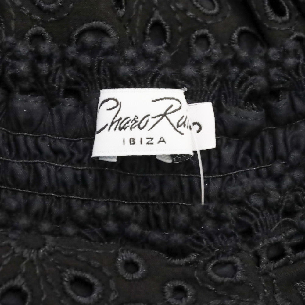 Charo Ruiz Black Broderie Anglaise Julie Midi Dress