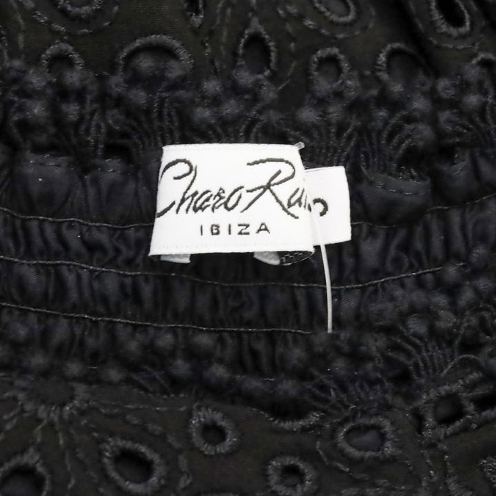 Charo Ruiz Black Broderie Anglaise Julie Midi Dress