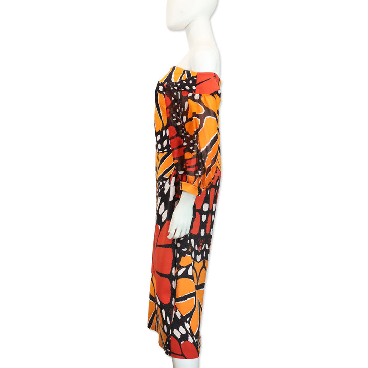 Chiara Boni Elke Tropical Butterfly Print Sheath Dress