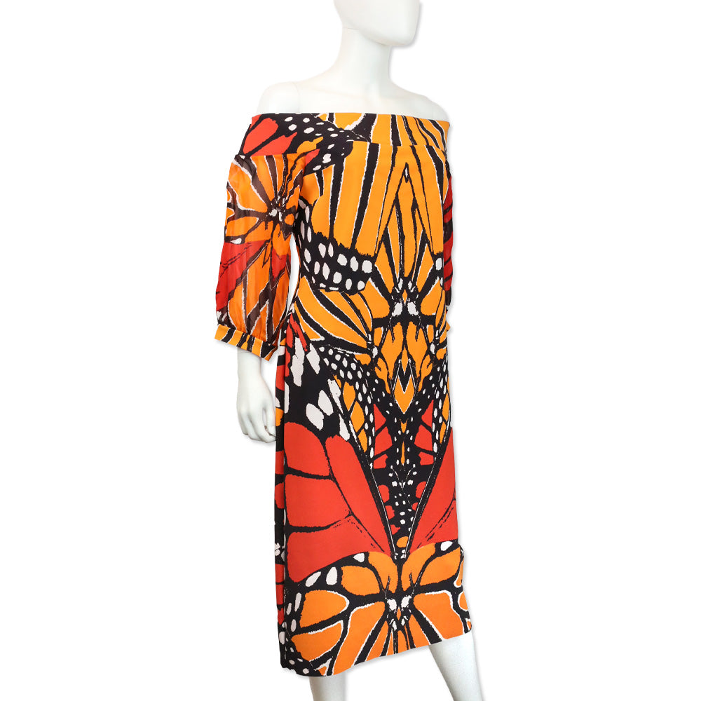 Chiara Boni Elke Tropical Butterfly Print Sheath Dress
