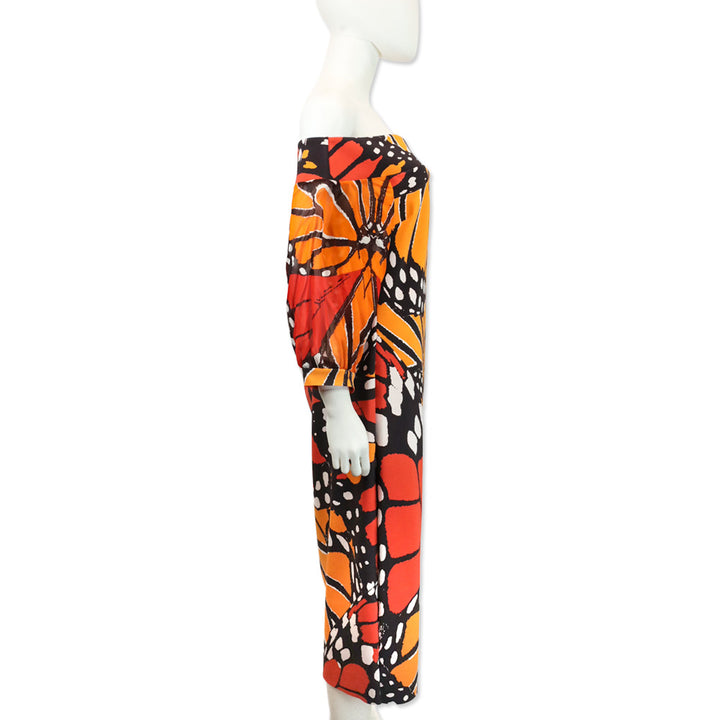 Chiara Boni Elke Tropical Butterfly Print Sheath Dress