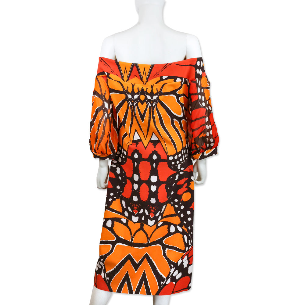 Chiara Boni Elke Tropical Butterfly Print Sheath Dress