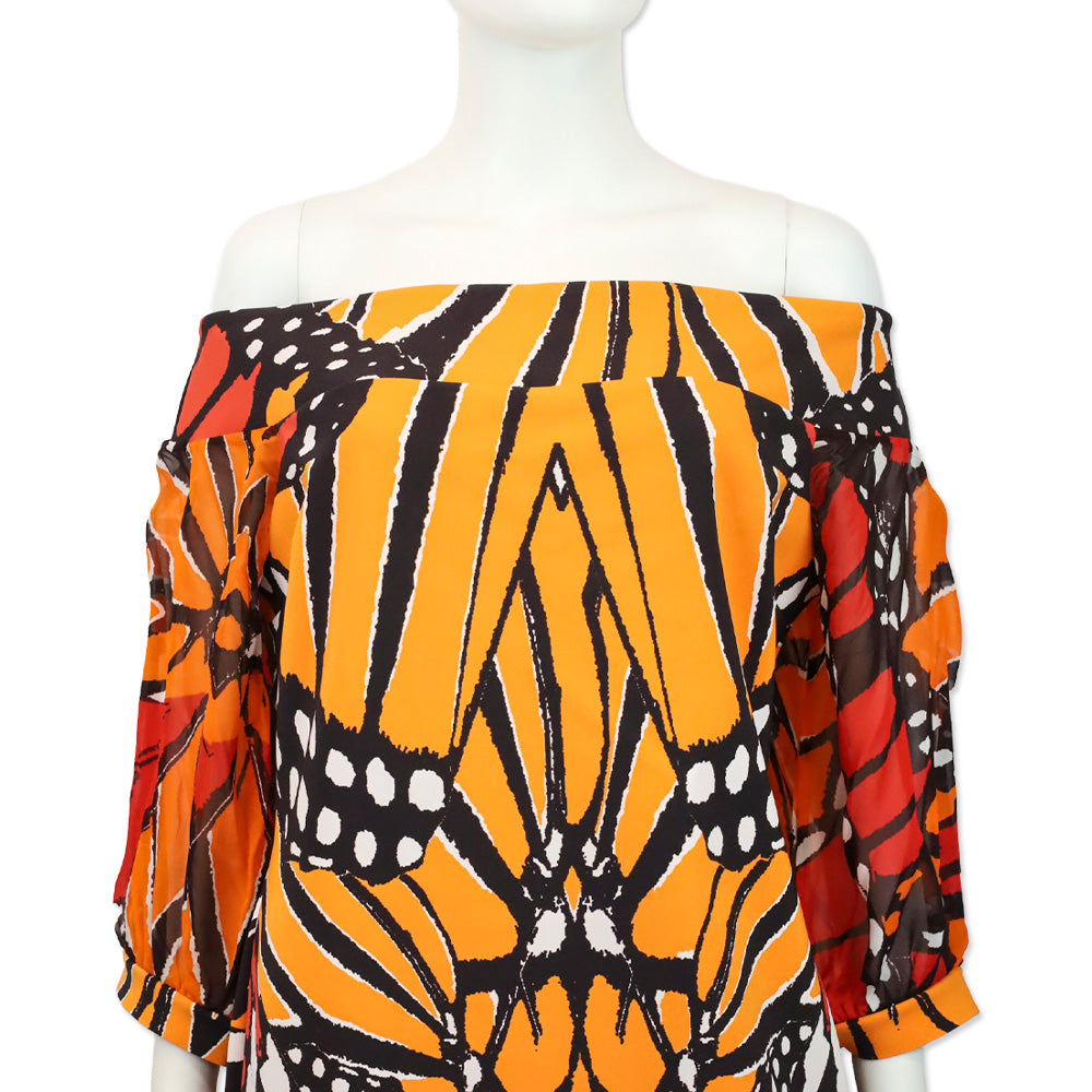 Chiara Boni Elke Tropical Butterfly Print Sheath Dress