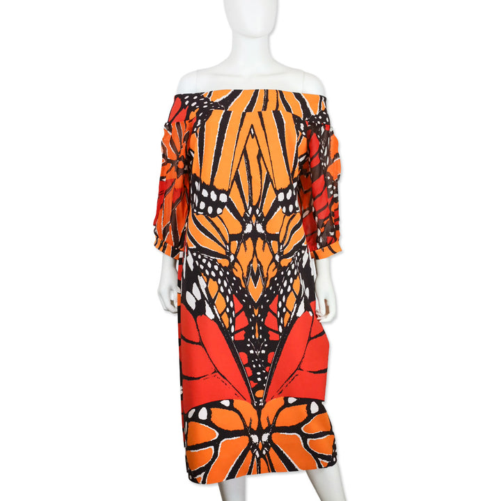 Chiara Boni Elke Tropical Butterfly Print Sheath Dress