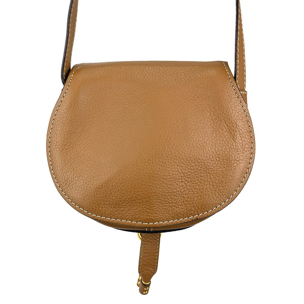 Chloe Brown Small Marcie Saddle Bag DBLTKE Luxury Consignment