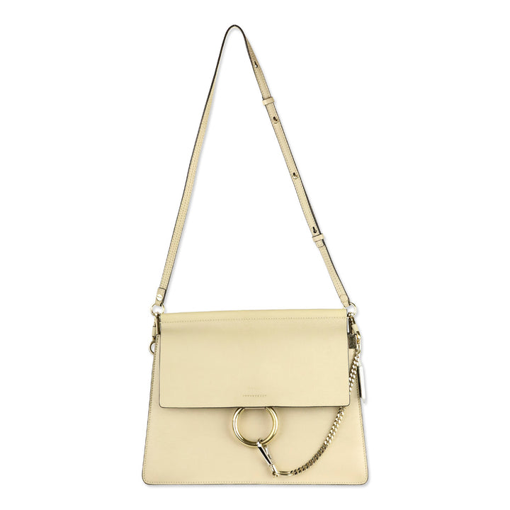 Chloé Beige Leather Faye Medium Shoulder Bag