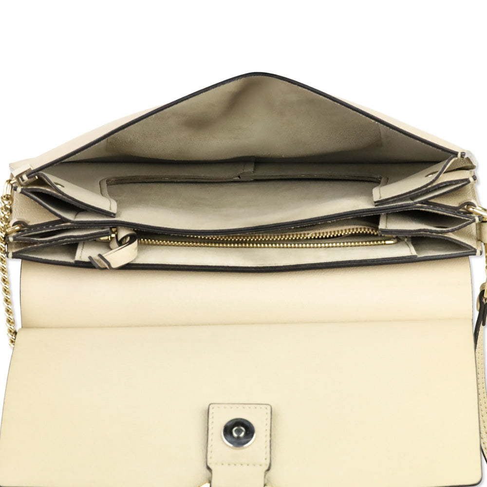 Chloé Beige Leather Faye Medium Shoulder Bag