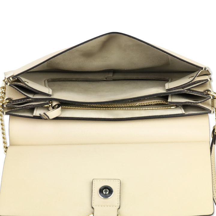Chloé Beige Leather Faye Medium Shoulder Bag