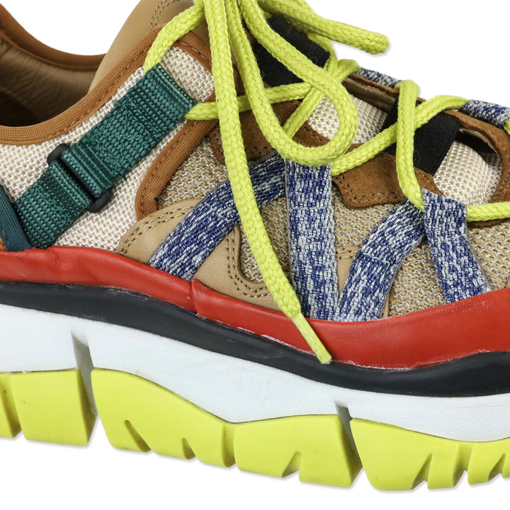 Chloé Beige/Orange Blake Low-Top Sneakers