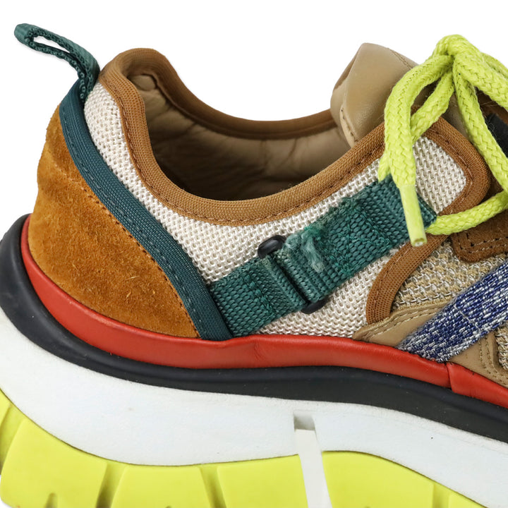 Chloé Beige/Orange Blake Low-Top Sneakers