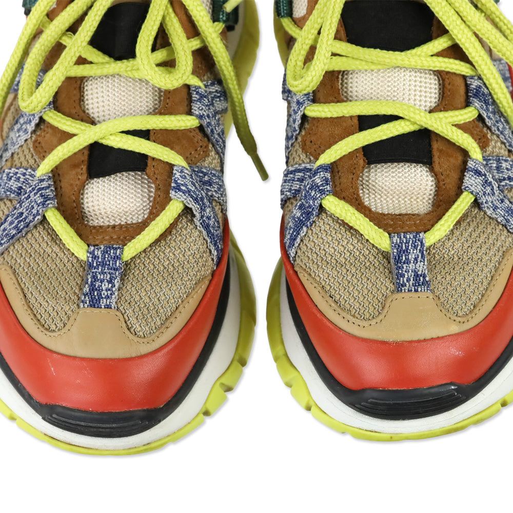 Chloé Beige/Orange Blake Low-Top Sneakers