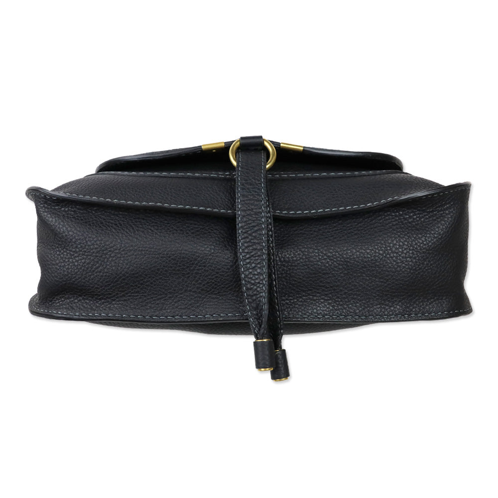 Chloé Black Grained Leather Small Marcie Bag
