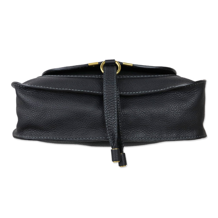 Chloé Black Grained Leather Small Marcie Bag