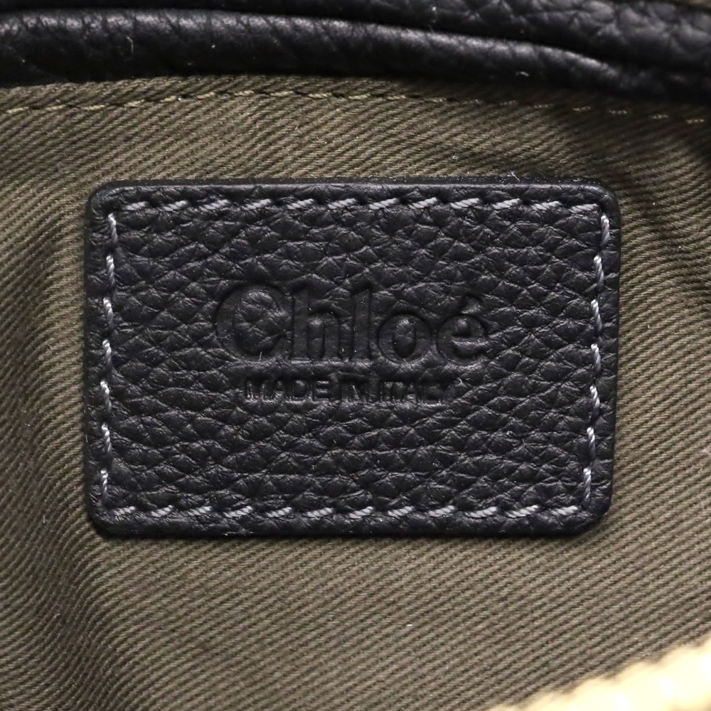 Chloé Black Grained Leather Small Marcie Bag