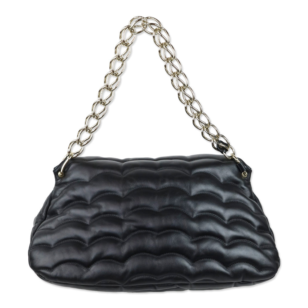 Chloé Black Large Juana Quilted Leather Shoulder Bag