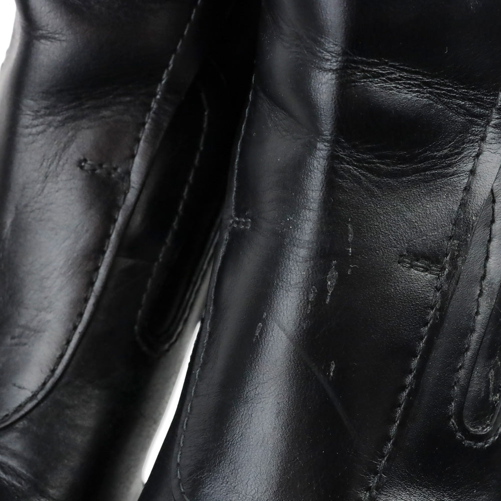 Chloé Black Leather Gaile Buckle Ankle Boots