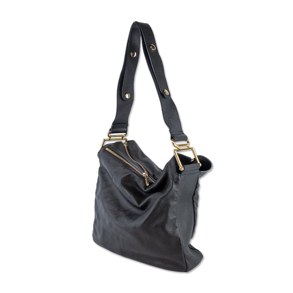 Chloé Black Leather Hobo Bag