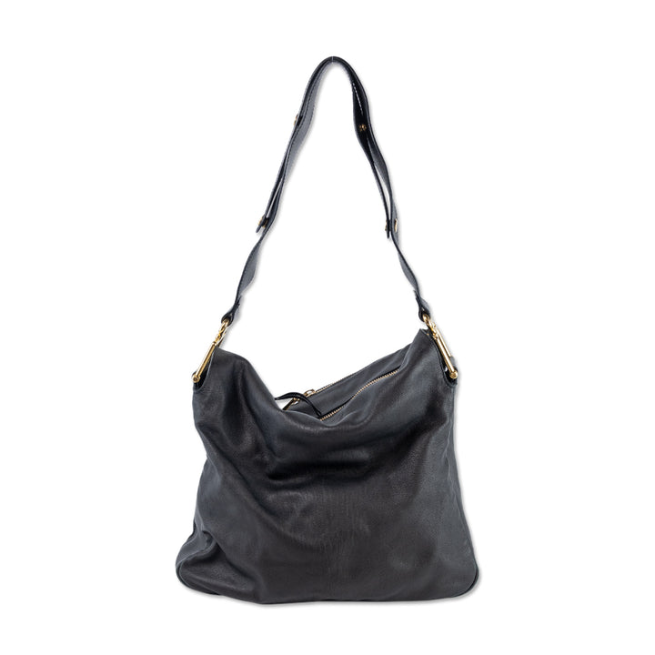 Chloé Black Leather Hobo Bag