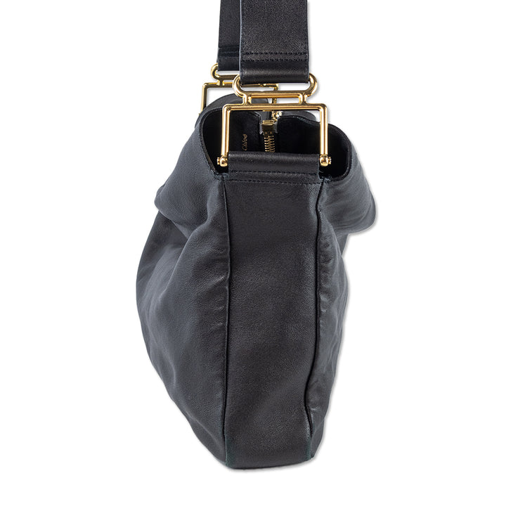 Chloé Black Leather Hobo Bag