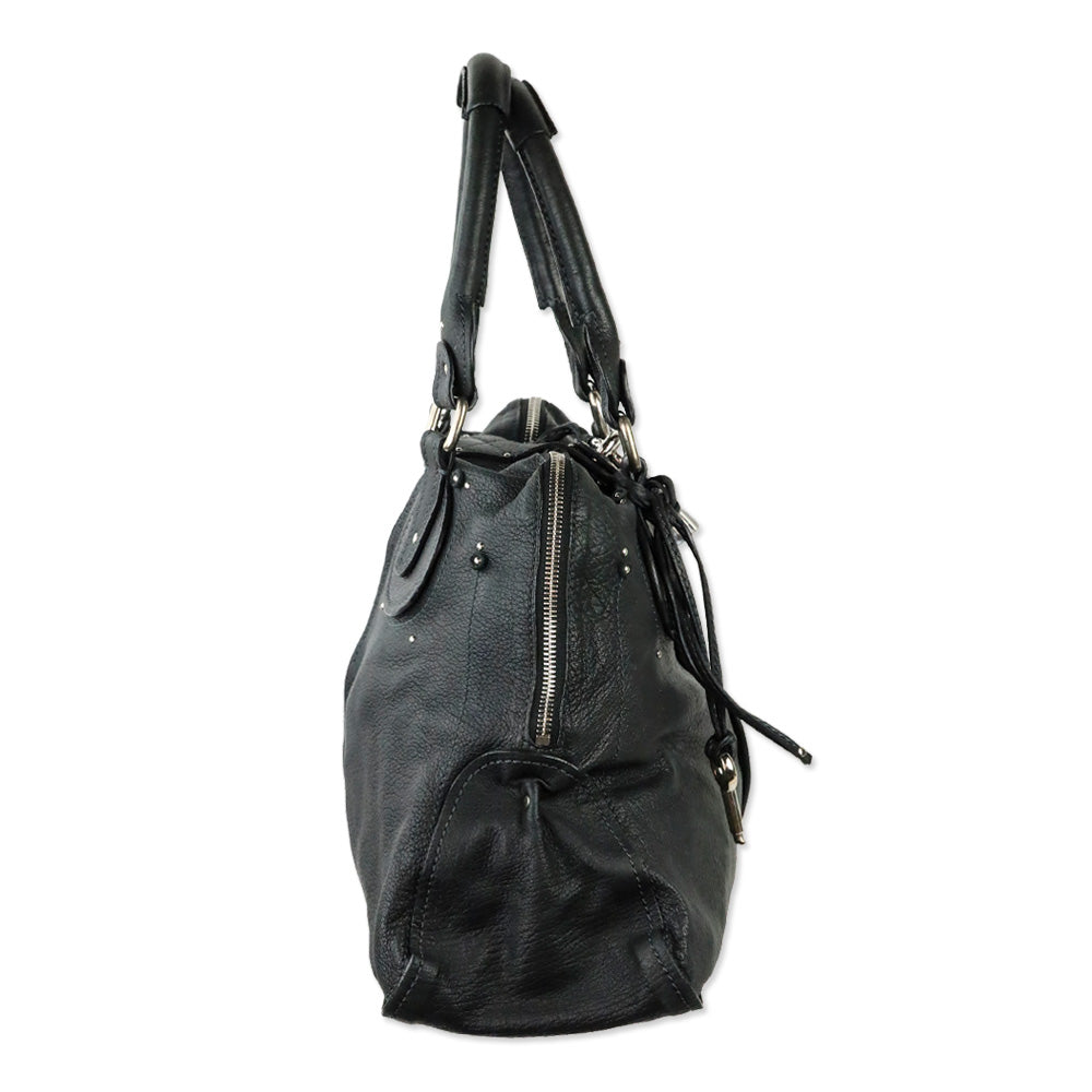 Chloé Black Leather Large Paddington Tote Bag