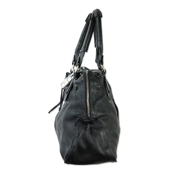 Chloé Black Leather Large Paddington Tote Bag