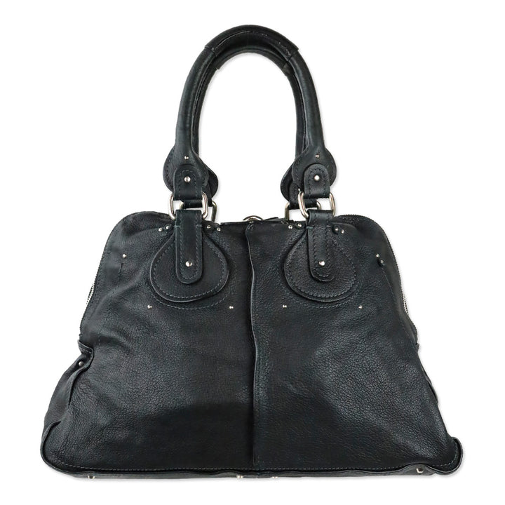 Chloé Black Leather Large Paddington Tote Bag