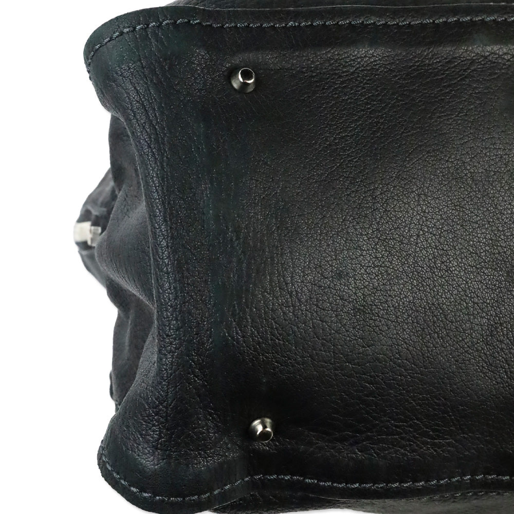Chloé Black Leather Large Paddington Tote Bag