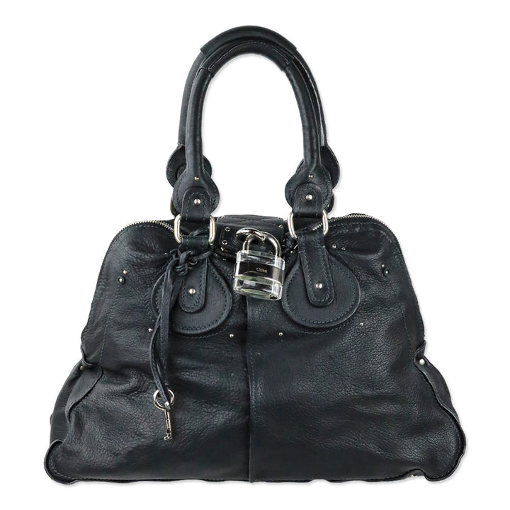 Chloé Black Leather Large Paddington Tote Bag