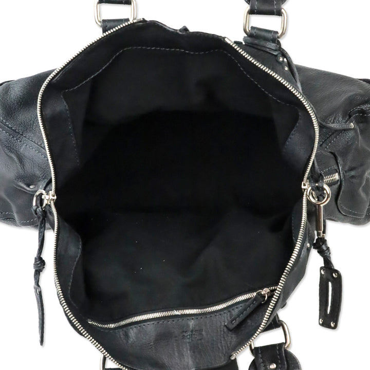 Chloé Black Leather Large Paddington Tote Bag