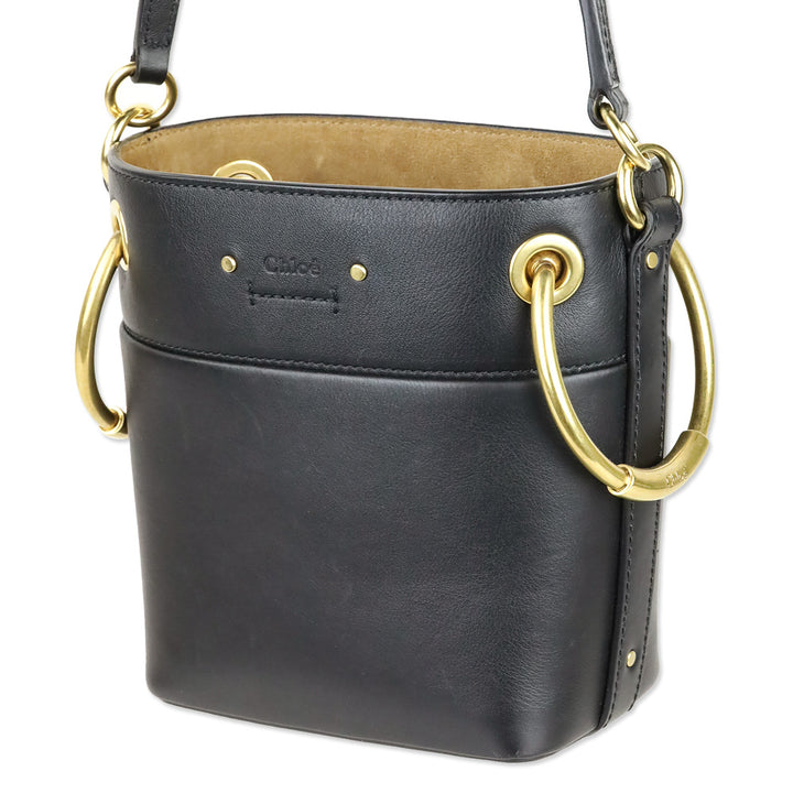 Chloé Black Leather Mini Roy Bucket Bag