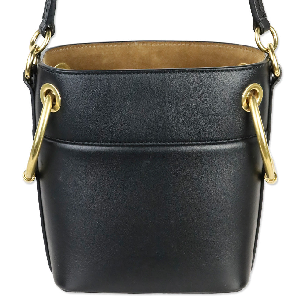 Chloé Black Leather Mini Roy Bucket Bag