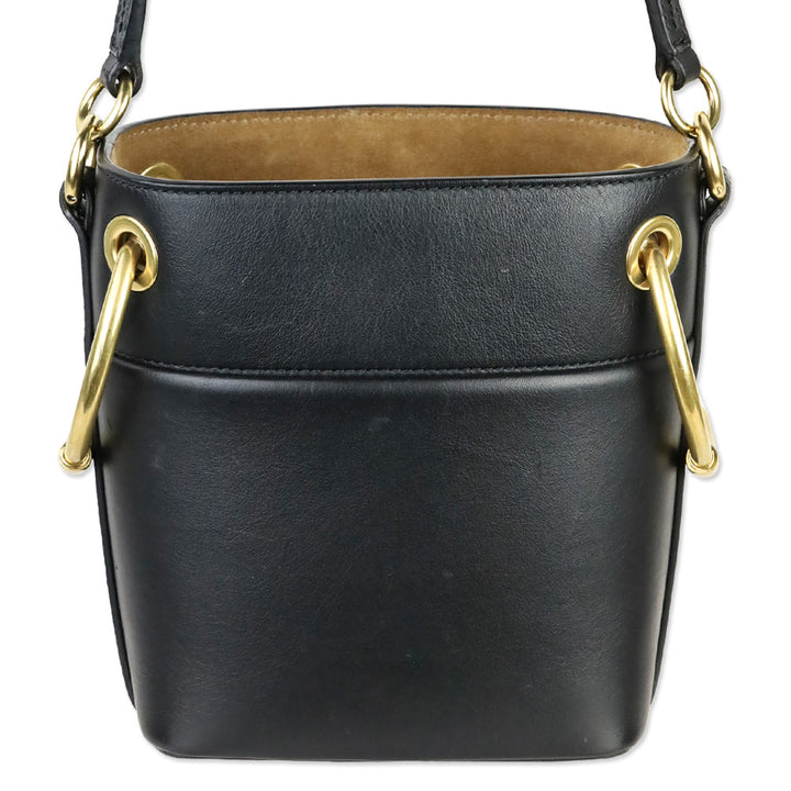 Chloé Black Leather Mini Roy Bucket Bag
