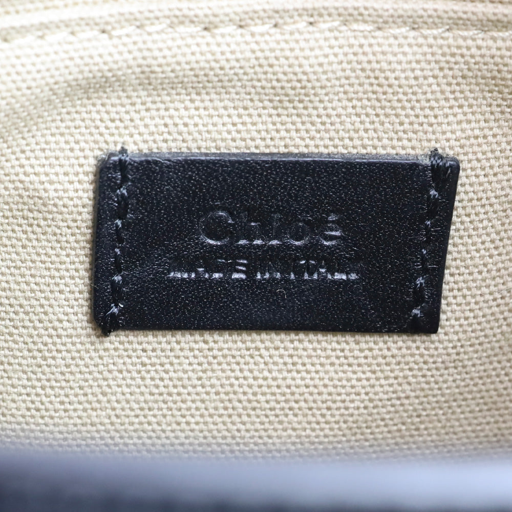 Chloé Black Leather Mini Roy Bucket Bag